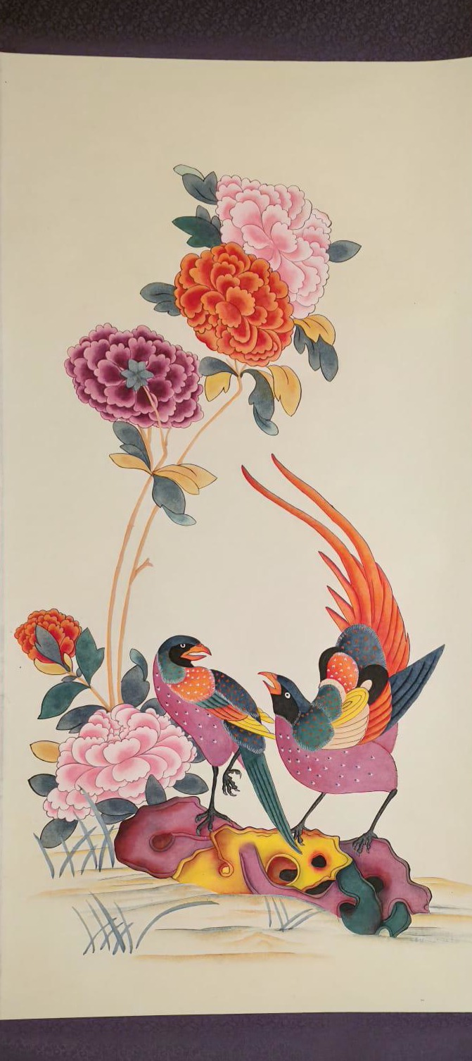 Hwajodo · Flowers and Birds I — work by Jieun Ro
