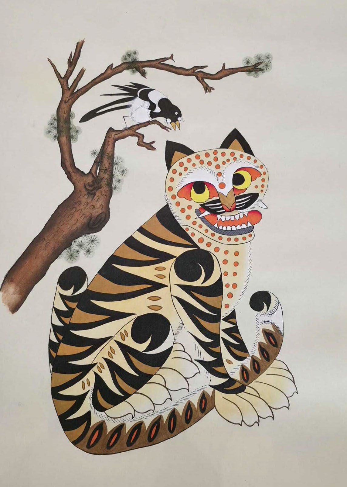 Hojakdo · Magpie and Tiger — work by Jieun Ro