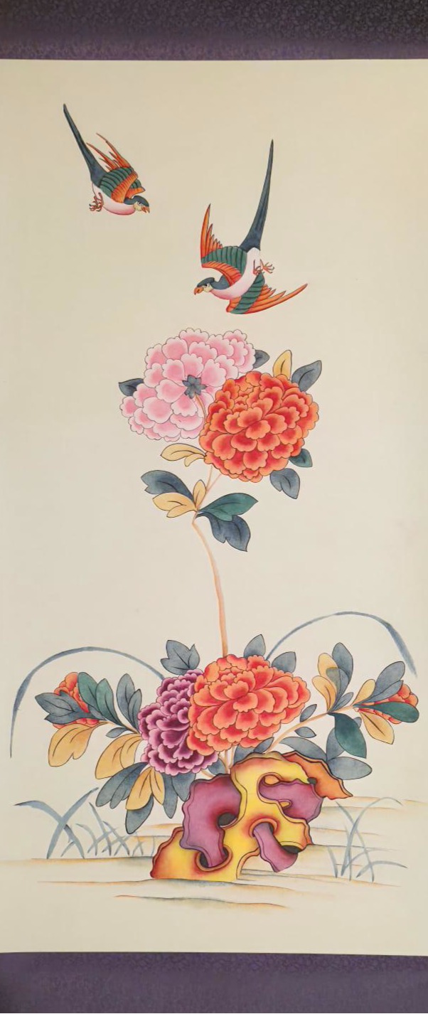 Hwajodo · Flowers and Birds II — work by Jieun Ro